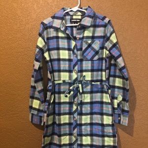 Girls lands end flannel dress